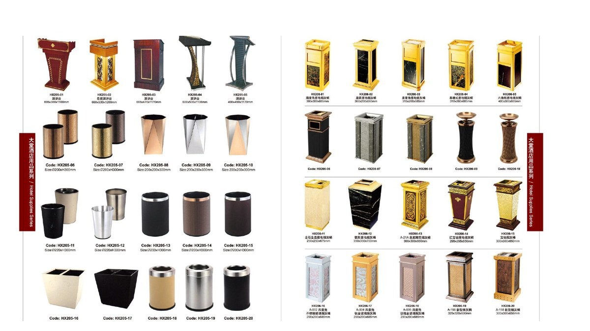 Hotel Lobby Waste Bin Collection