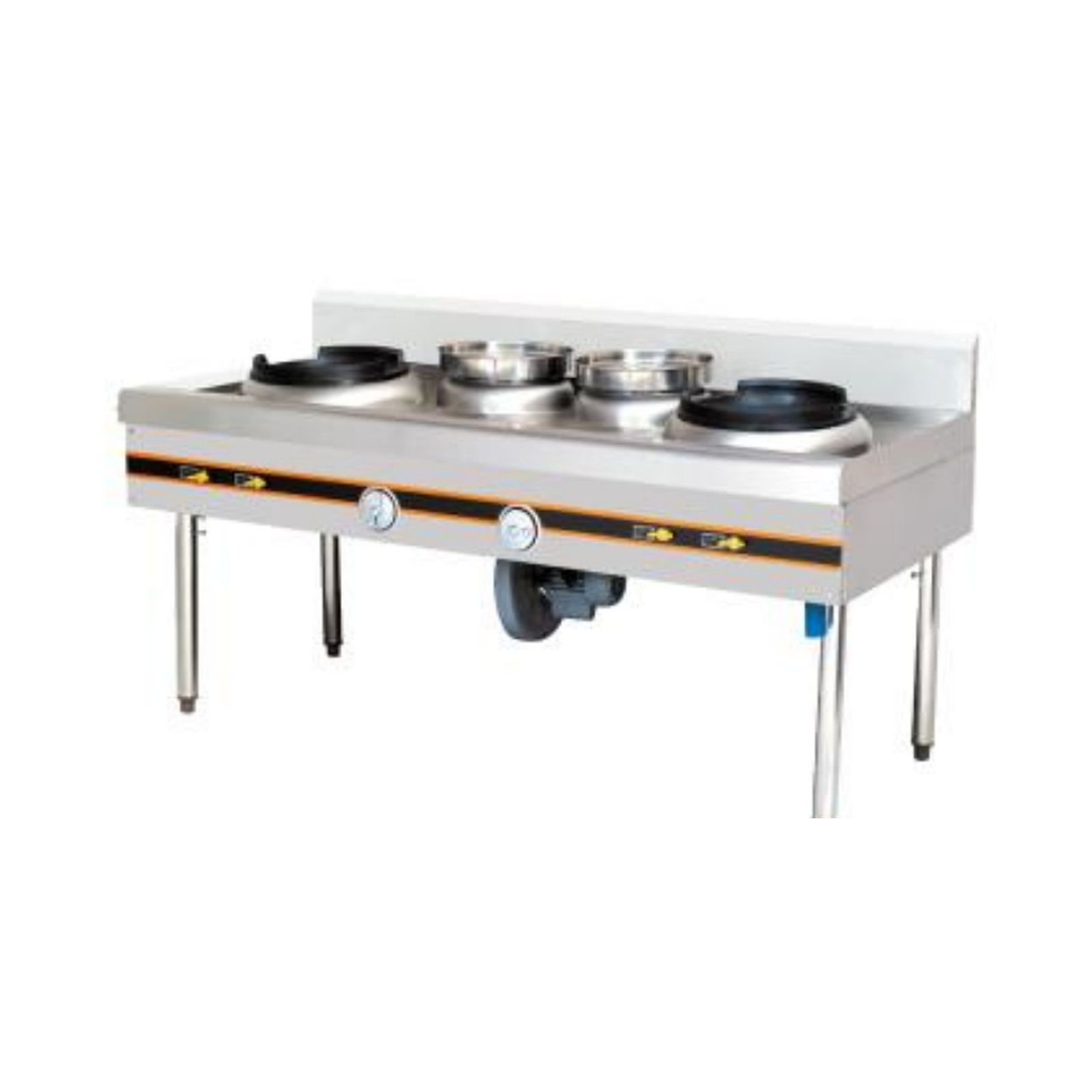 Beijing Style Double Wok Double Tail Cooking Range