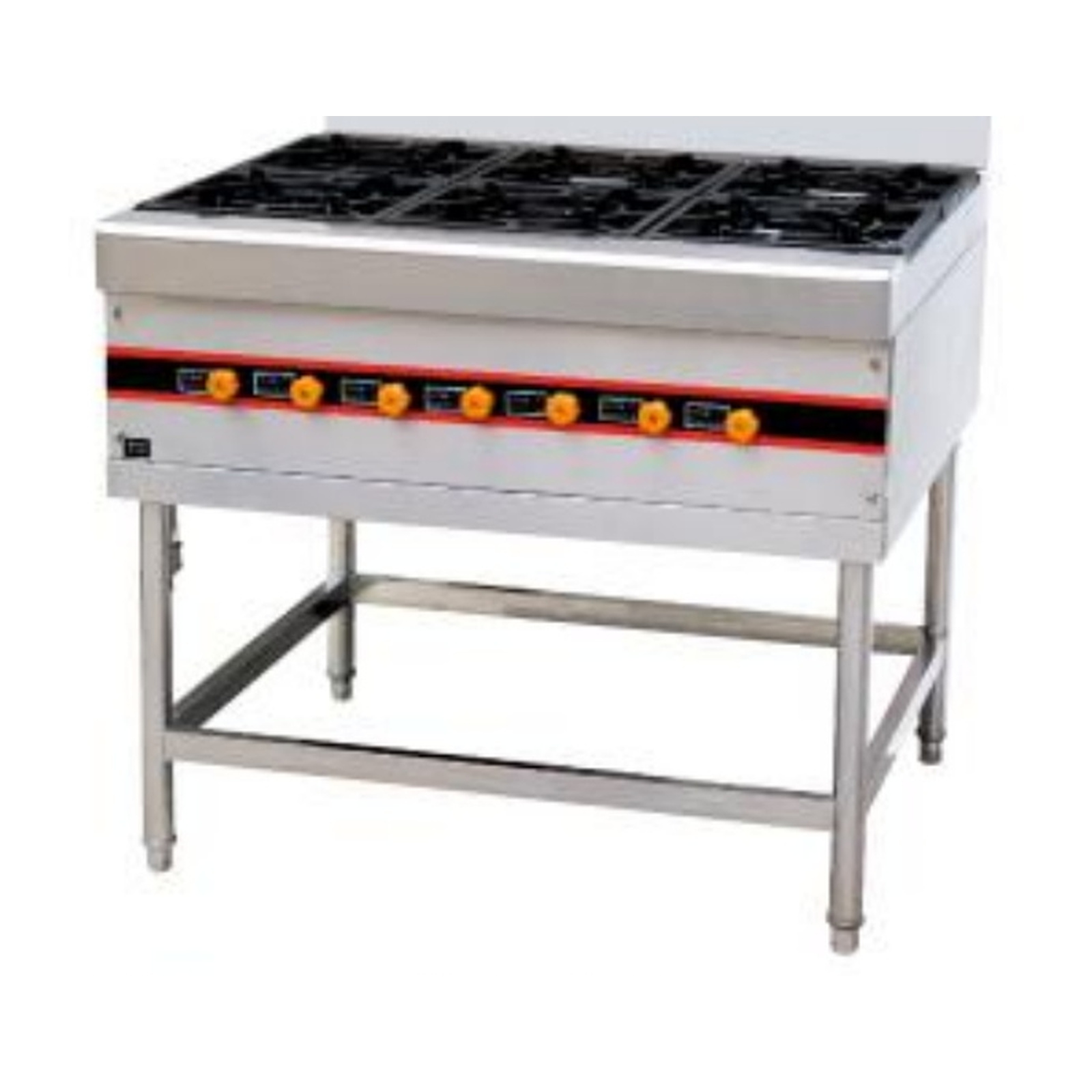 Commercial 4–8 Burner Gas Range